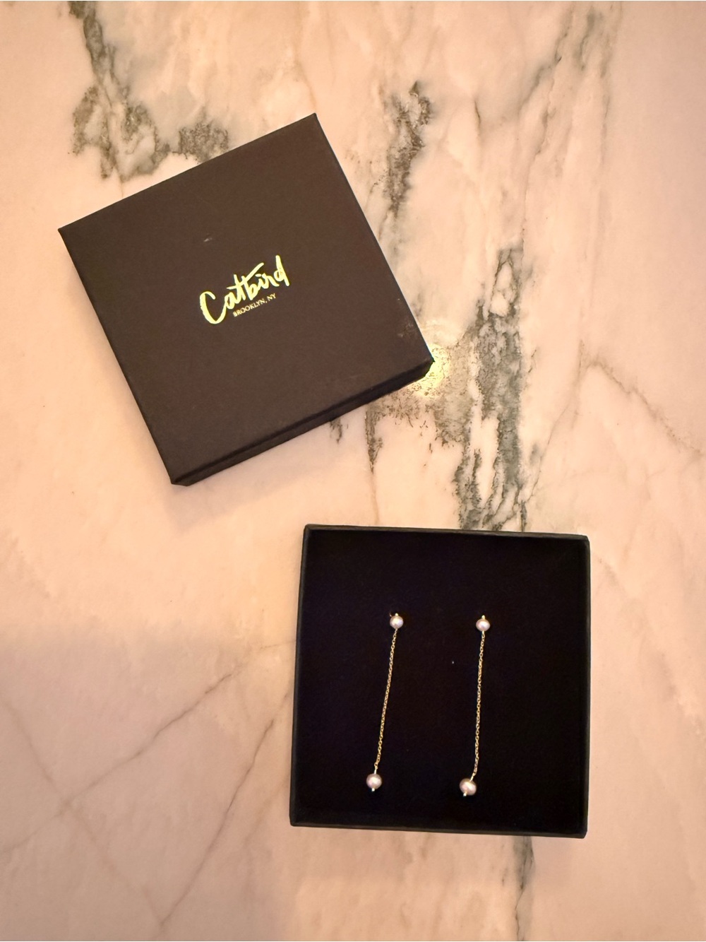 CatBird Blush Pearl Drop Earrings
